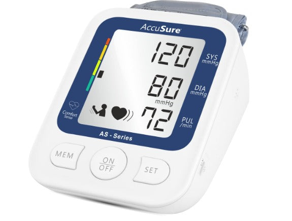 AccuSure AS Series Automatic and Advance Feature Blood Pressure Monitoring System, White