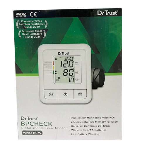 Dr Trust BP Check Digital Blood Pressure Monitor - White (110W)